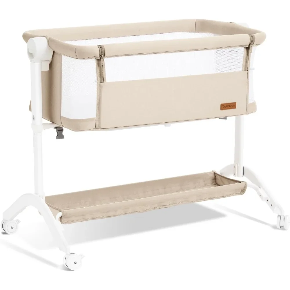 Modern Bassinet Bedside Sleeper, All-Mesh Design,Portable Bedside Bassinet for Baby with Washable Mattress, 5 Adjustable Heights
Modern Bassinet Bedside Sleeper, All-Mesh Design,Portable Bedside Bassinet for Baby with Washable Mattress, 5 Adjustable Heights