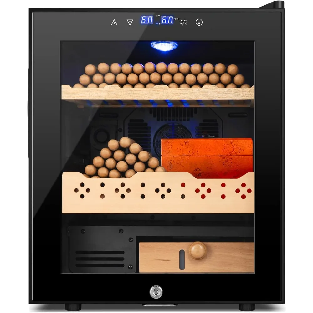 Electric Humidor for Cigars, 50L 300 Counts Large Capacity,Thermostatic Desktop Electric Cooler Cabinet with Digital LED Screen
Electric Humidor for Cigars, 50L 300 Counts Large Capacity,Thermostatic Desktop Electric Cooler Cabinet with Digital LED Screen