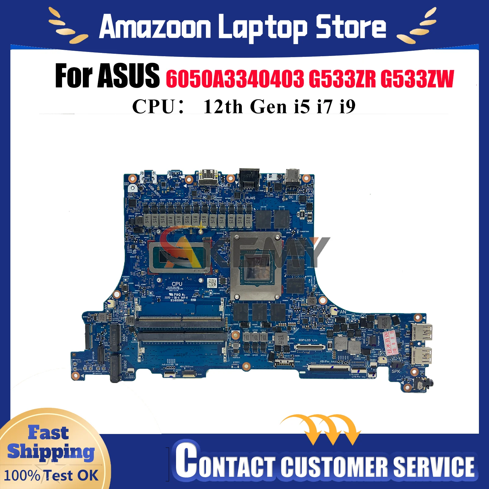 6050A3340403 Материнская плата для ноутбука ASUS ROG Strix SCAR 15 G533ZM G533ZR G533Z G533ZW Материнская плата с 12-го поколения i5 i7 i9 tests ОК
6050A3340403 Материнская плата для ноутбука ASUS ROG Strix SCAR 15 G533ZM G533ZR G533Z G533ZW Материнская плата с 12-го поколения i5 i7 i9 tests ОК