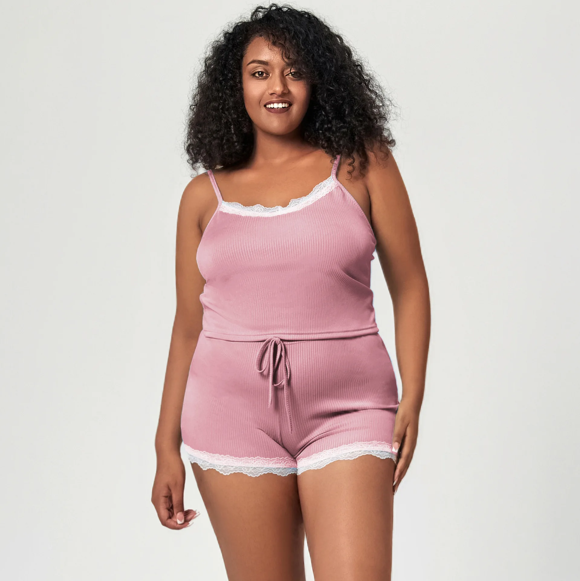 Summer Shorts 2pcs Pajamas Set for Women 2023 Lace Edge Tank Tops with Pants Nightwear Set Female Spring Trousers Sleepwear 3XL
Summer Shorts 2pcs Pajamas Set for Women 2023 Lace Edge Tank Tops with Pants Nightwear Set Female Spring Trousers Sleepwear 3XL