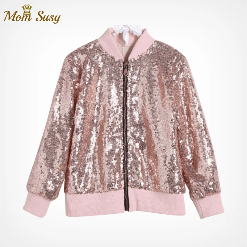 Girls Sequins Jacket Spring Autumn Cotton Outerwear Kids Long Sleeve Coat Children Solid Shiny Clothes
Girls Sequins Jacket Spring Autumn Cotton Outerwear Kids Long Sleeve Coat Children Solid Shiny Clothes