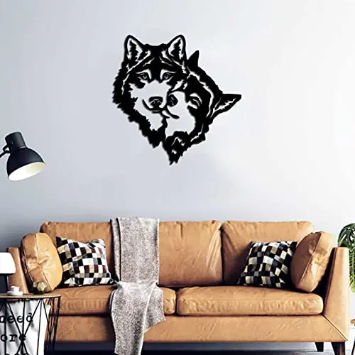 Wolf Mate Black Metal Wall Art, Indoor Outdoor Wall Decoration Sculptures Modern Home Decor, Bedroom, Living Room, Bar, Bathroom
Wolf Mate Black Metal Wall Art, Indoor Outdoor Wall Decoration Sculptures Modern Home Decor, Bedroom, Living Room, Bar, Bathroom