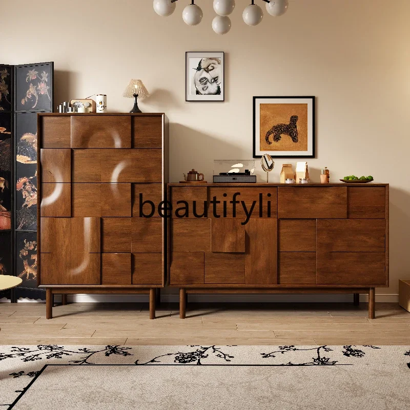 Medieval solid wood porch cabinet, chest of drawers, bedroom storage, light luxury living room, wood color storage side cabinet 
Medieval solid wood porch cabinet, chest of drawers, bedroom storage, light luxury living room, wood color storage side cabinet