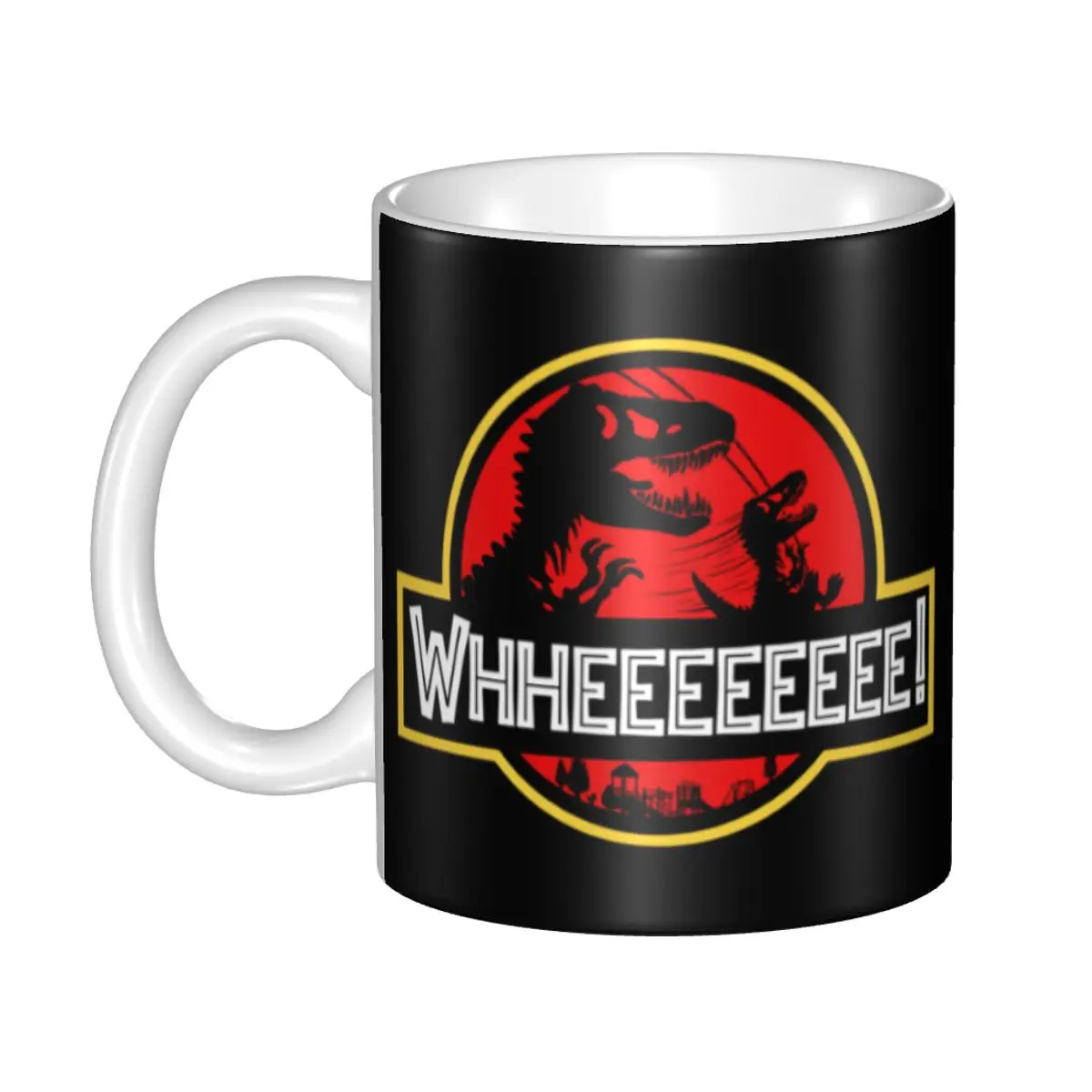 DIY Dinosaur World Jurassic Swingset Ceramic Mugs Customized Whheeeee Coffee Cup Creative Gift
DIY Dinosaur World Jurassic Swingset Ceramic Mugs Customized Whheeeee Coffee Cup Creative Gift