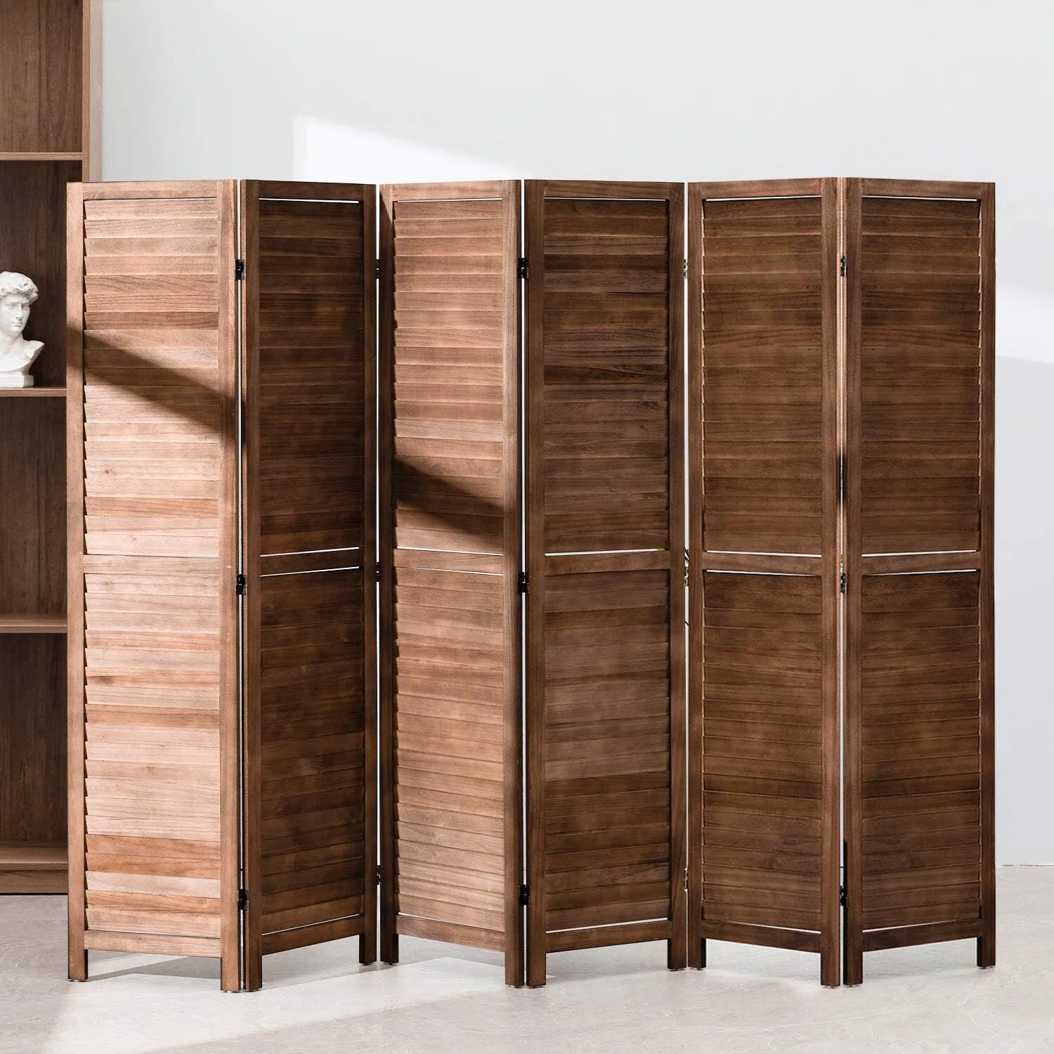 6 Panel Wood Room Divider, Privacy Wall Divider Folding Wood Screen Panel, Brown
6 Panel Wood Room Divider, Privacy Wall Divider Folding Wood Screen Panel, Brown