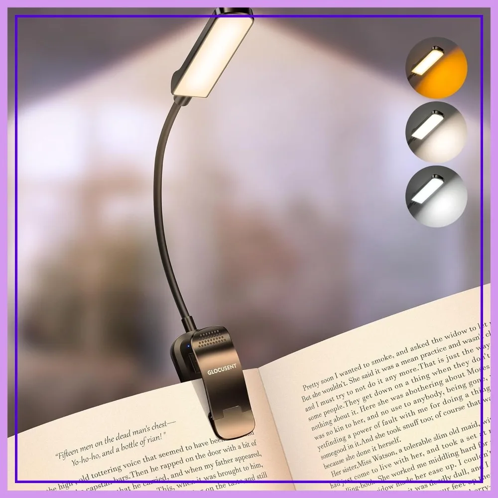 13 LEDs Book Light for Reading at Night, 120H Runtime, Eye Caring 3 Colors & 5 Stepless Dimming, Flexible Clip Light
13 LEDs Book Light for Reading at Night, 120H Runtime, Eye Caring 3 Colors & 5 Stepless Dimming, Flexible Clip Light