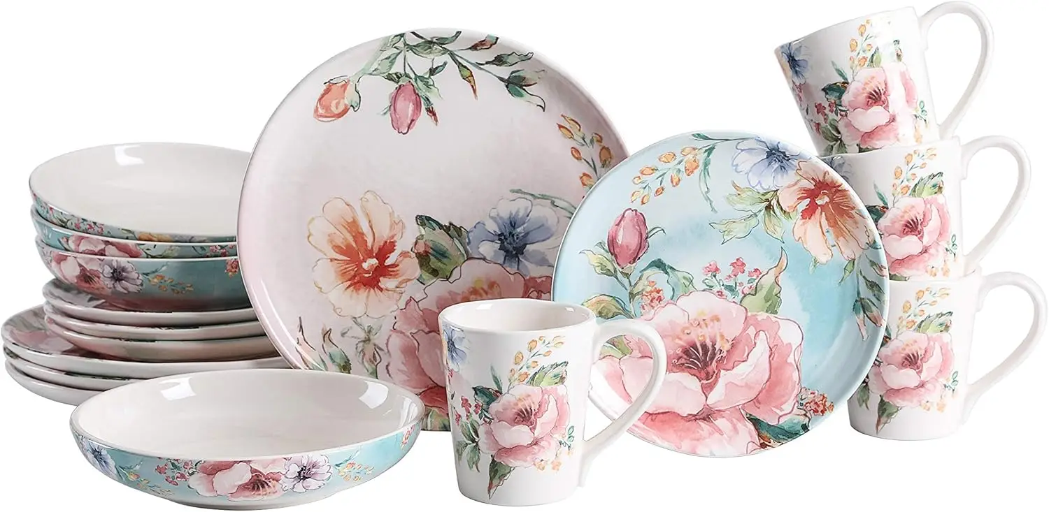 Набор столовой посуды Margret's Garden Ceramic, 16 предметов, сервиз на 4 человека, включая 11-дюймовые обеденные тарелки, тарелки для салата 8,75 дюйма, 35 унций
Набор столовой посуды Margret's Garden Ceramic, 16 предметов, сервиз на 4 человека, включая 11-дюймовые обеденные тарелки, тарелки для салата 8,75 дюйма, 35 унций