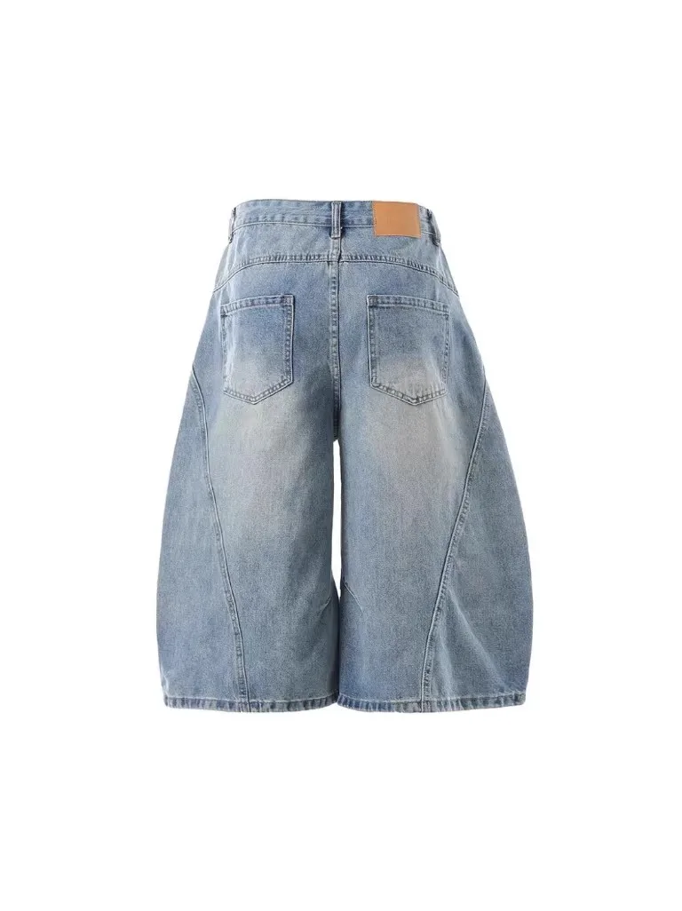 Summer American Retro Vintage Knife Seven-Foot Jeans Loose Wide-Leg Casual Cotton Denim Shorts Over-Knee Men's Jeans
Summer American Retro Vintage Knife Seven-Foot Jeans Loose Wide-Leg Casual Cotton Denim Shorts Over-Knee Men's Jeans