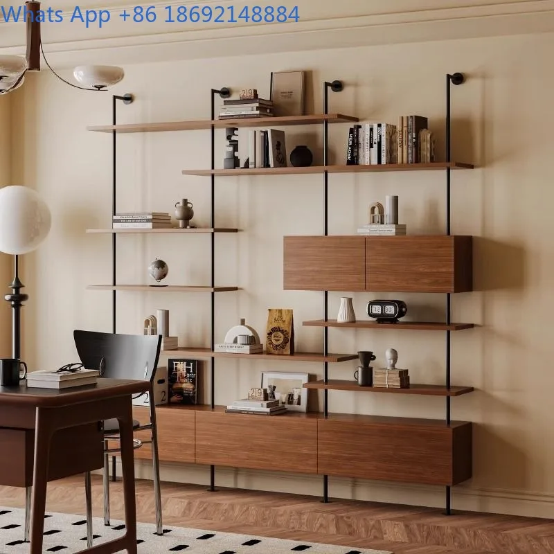 Стеллаж для выставки товаров в стиле ваби-саби Стеллаж для хранения в гостиной Современный простой настенный напольный минималистичный книжный шкаф Книжный шкаф
Стеллаж для выставки товаров в стиле ваби-саби Стеллаж для хранения в гостиной Современный простой настенный напольный минималистичный книжный шкаф Книжный шкаф