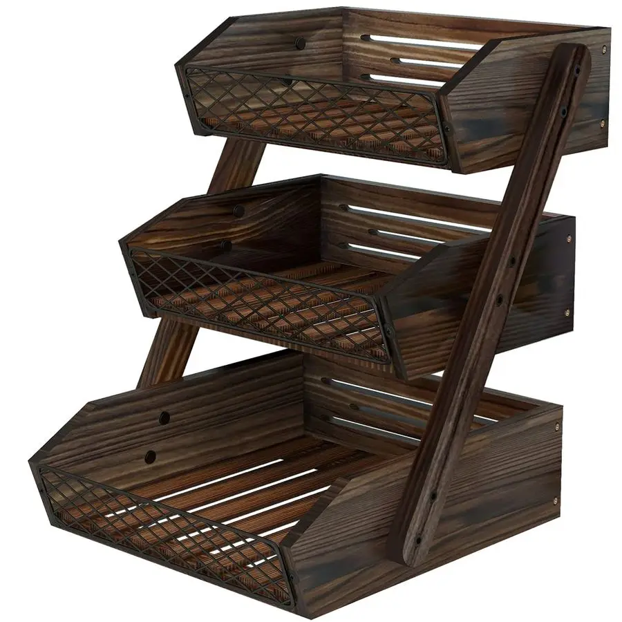 Fruit Basket for Kitchen, 3 Tier Fruit Bowl for Kitchen Counter,Wooden Vegetable Holder for Countertop
Fruit Basket for Kitchen, 3 Tier Fruit Bowl for Kitchen Counter,Wooden Vegetable Holder for Countertop