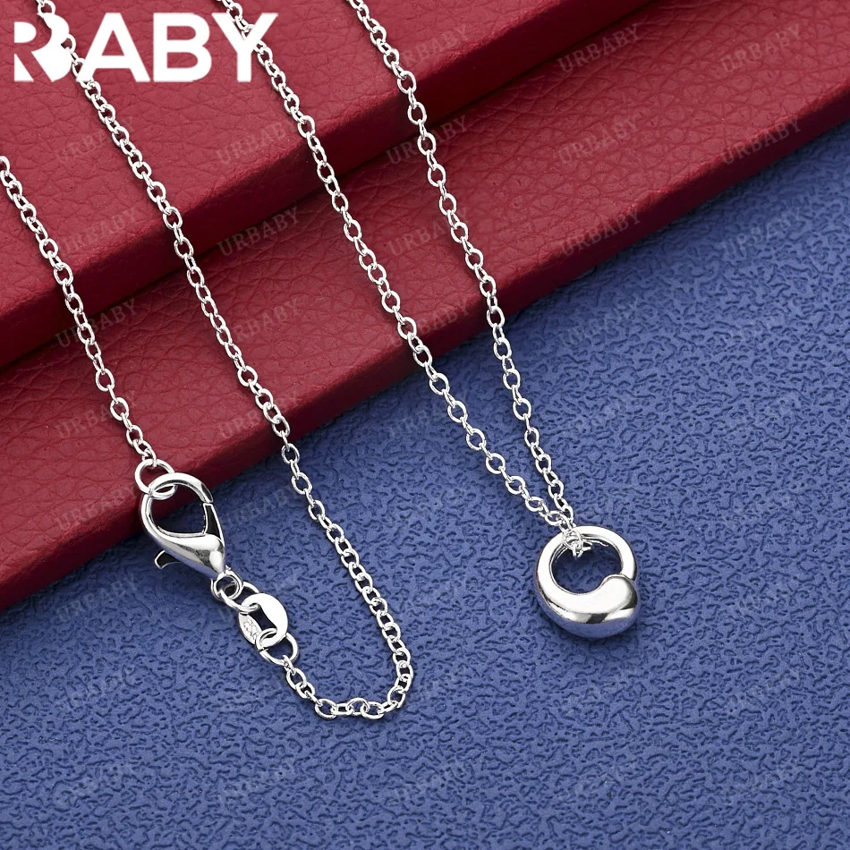 URBABY 40-75cm 925 Sterling Silver Small Round Pendant Necklace Charm Trend Birthday Gifts Fashion Party Fine Jewe
URBABY 40-75cm 925 Sterling Silver Small Round Pendant Necklace Charm Trend Birthday Gifts Fashion Party Fine Jewe