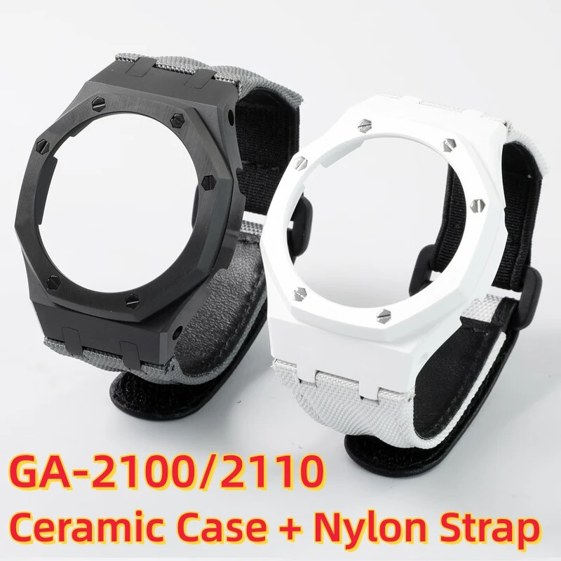 2100 mod kit Ceramic watch Case Kit With Nylon & FKM Fluororubber Strap For Casio GSHOCK GA2100 GA2110 GA-B2100 watch Accessory
2100 mod kit Ceramic watch Case Kit With Nylon & FKM Fluororubber Strap For Casio GSHOCK GA2100 GA2110 GA-B2100 watch Accessory