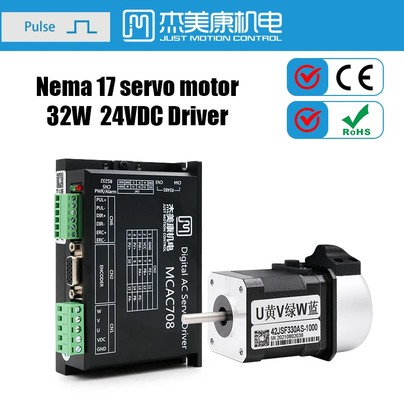 Nema 17 Servo Motor 0.1Nm Holding Torque 32W AC servo motor DC 24 Voltage 3000rpm Suitable for Automatic Device
Nema 17 Servo Motor 0.1Nm Holding Torque 32W AC servo motor DC 24 Voltage 3000rpm Suitable for Automatic Device