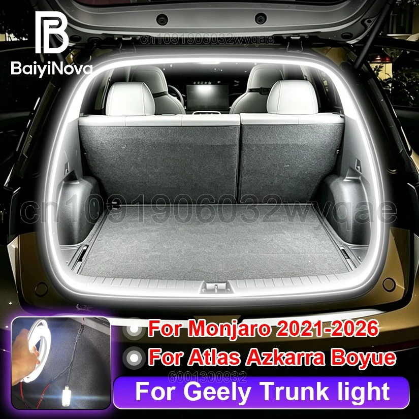 For Geely Monjaro Atlas Azkarra trunk light, Car Tailgates modification light Atmosphere lights, Rear Trunk LED Auto Accessories
For Geely Monjaro Atlas Azkarra trunk light, Car Tailgates modification light Atmosphere lights, Rear Trunk LED Auto Accessories