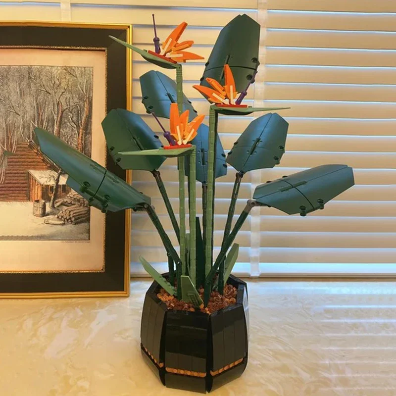 Paradise Bird Artificial Flower Building Blocks Desktop Potted Plant Brick Set Romantic Decor Toy Gift for Women Friend 1378PCS
Paradise Bird Artificial Flower Building Blocks Desktop Potted Plant Brick Set Romantic Decor Toy Gift for Women Friend 1378PCS