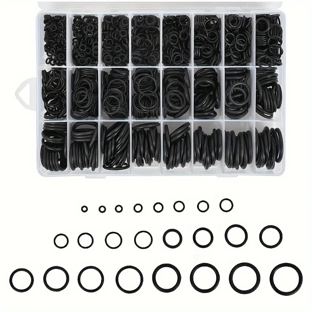 O Ring Kit set Rubber Gaskets Seal Silicone Rings Assortment kit for pressure washer ,hydraulic Seal,Faucet ,Plumb Repair 1200pc
O Ring Kit set Rubber Gaskets Seal Silicone Rings Assortment kit for pressure washer ,hydraulic Seal,Faucet ,Plumb Repair 1200pc