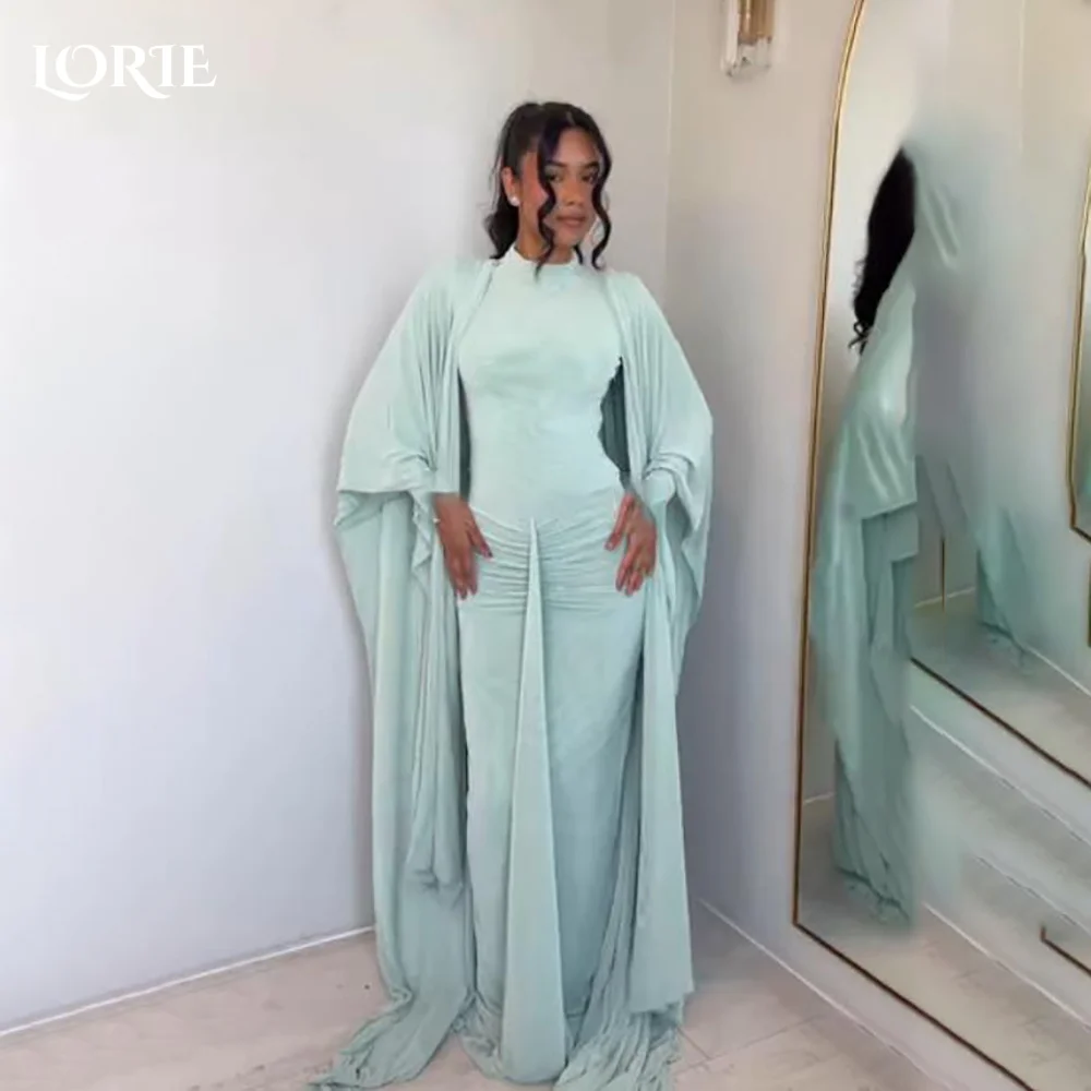 LORIE Modest Crepe Evening Dresses Elegant Cool Deep High Collar Corset Mermaid Arabia Prom Gown Ruffle Party Dresses Customized
LORIE Modest Crepe Evening Dresses Elegant Cool Deep High Collar Corset Mermaid Arabia Prom Gown Ruffle Party Dresses Customized