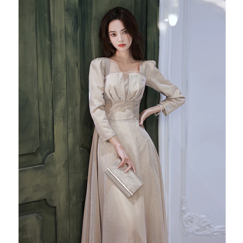 Ele Long Sve Evening Gown Women's Faionable High-End Slimming Dr for Year-End Par Korean Sle Mid-Waist A-Line...
Ele Long Sve Evening Gown Women's Faionable High-End Slimming Dr for Year-End Par Korean Sle Mid-Waist A-Line...