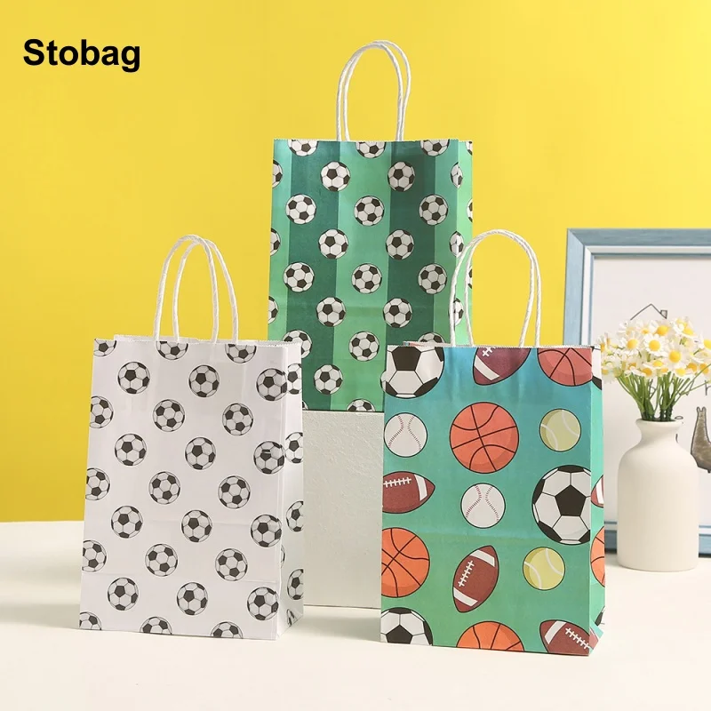 StoBag 12/24pcs Kraft paper Gift Tote Bags Football Sports Creative Packaging Boy Children Reusable Pouch Birthday Party Favors
StoBag 12/24pcs Kraft paper Gift Tote Bags Football Sports Creative Packaging Boy Children Reusable Pouch Birthday Party Favors