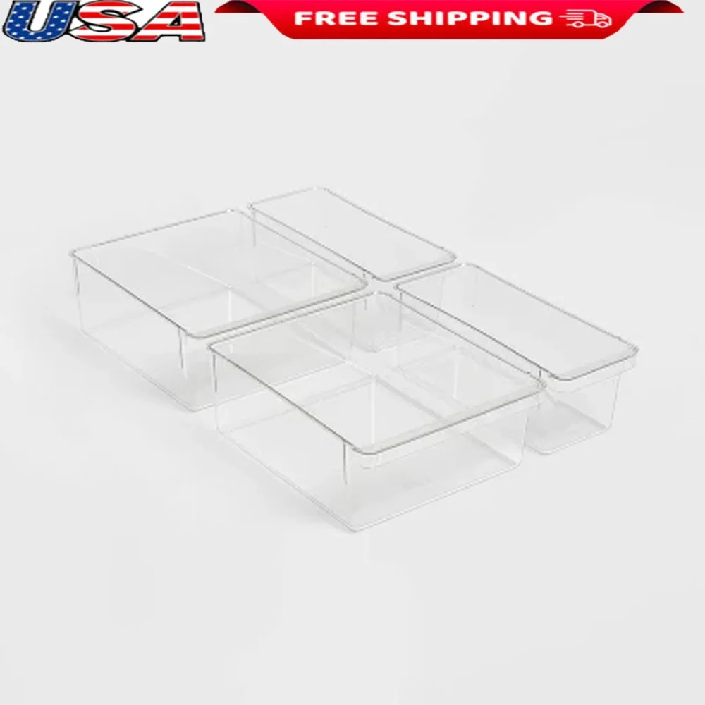 4pc Clear Refrigerator Pantry Storage Bins Set Open Top Organizers Hand Washable Food Containers Fruits Vegetables Soda
4pc Clear Refrigerator Pantry Storage Bins Set Open Top Organizers Hand Washable Food Containers Fruits Vegetables Soda
