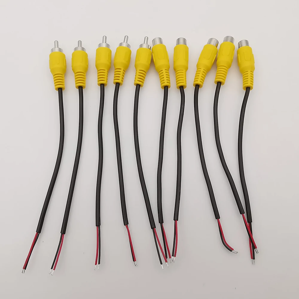 10Pcs RCA to Speaker Wire Adapter, RCA Male Plug/Jack Female Socket to Bare Wires Open End Audio Video DIY Repair Cord Connector
10Pcs RCA to Speaker Wire Adapter, RCA Male Plug/Jack Female Socket to Bare Wires Open End Audio Video DIY Repair Cord Connector