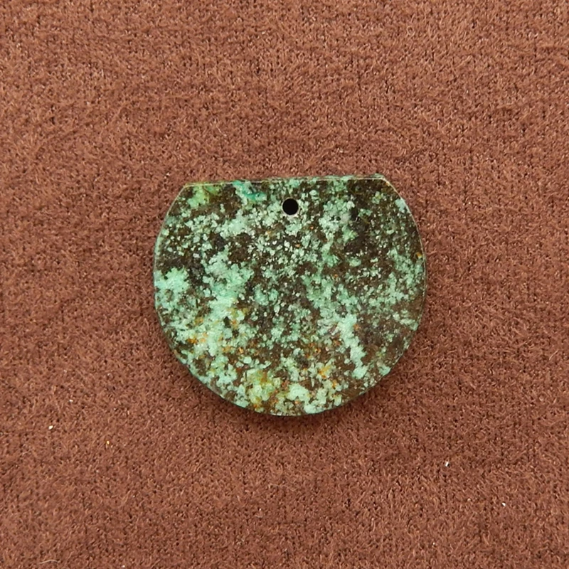 Natural African Turquoise Pendant Bead Green Black Earthy Inclusions Gemstone for Jewelry Making 19x22x3mm 2.6g
Natural African Turquoise Pendant Bead Green Black Earthy Inclusions Gemstone for Jewelry Making 19x22x3mm 2.6g