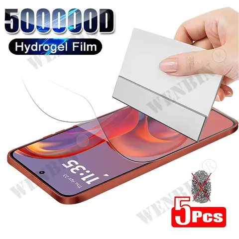 5 Pcs Full Cover Hydrogel Film For Motorola Edge 60 Neo Fusion Pro 50 40 G86 G36 G56 G16 Full Cover Screen Protector