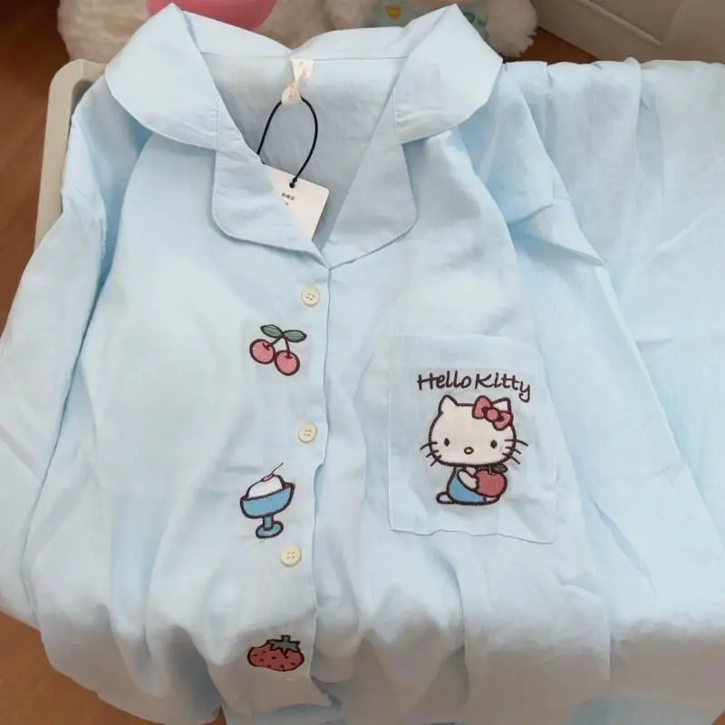 New Sanrio Hello Kitty Pajama Set Padded Tops Cloud Cartoon Texture Women's Homewear New Spring Autumn Long Sleeve Nightwear Set
New Sanrio Hello Kitty Pajama Set Padded Tops Cloud Cartoon Texture Women's Homewear New Spring Autumn Long Sleeve Nightwear Set