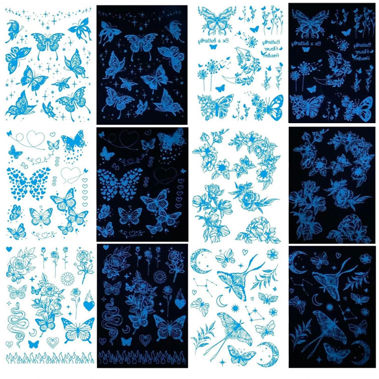 6 Sheets Glow-in-the-Dark Temporary Tattoo, Durable Designs for Body Art, Easy to Apply and Remove, Waterproof Temporary Tattoos
6 Sheets Glow-in-the-Dark Temporary Tattoo, Durable Designs for Body Art, Easy to Apply and Remove, Waterproof Temporary Tattoos