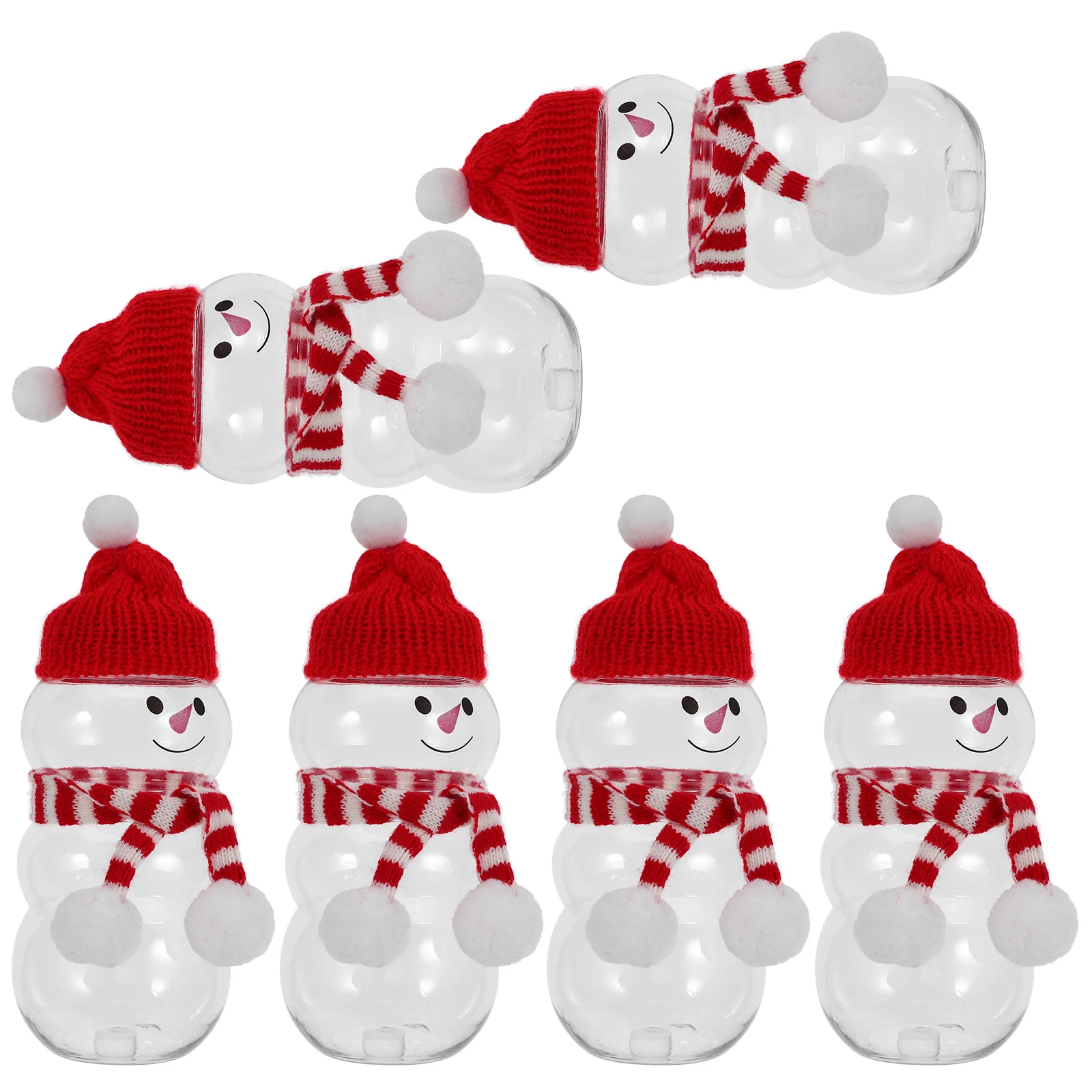 6Sets Snowman Beverage Bottles Christmas Drink Containers Adorable Juice Jars with Caps Reusable Plastic Bottles for Holiday
6Sets Snowman Beverage Bottles Christmas Drink Containers Adorable Juice Jars with Caps Reusable Plastic Bottles for Holiday