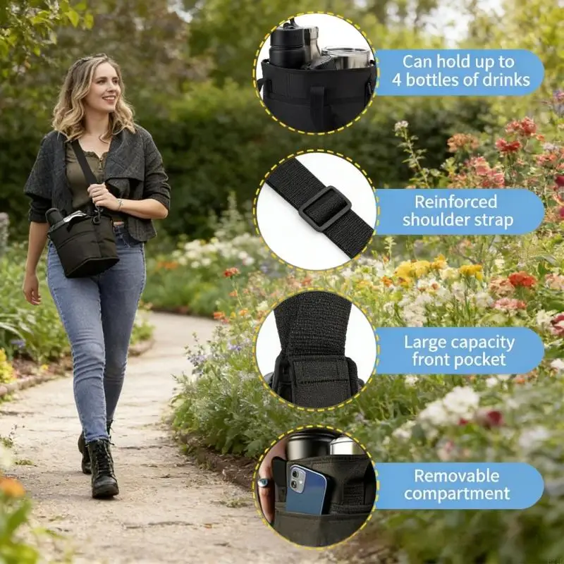 Waterproof Car Cup Storage Holder With Front Pocket For Essential Like Phone And 4 Compartment Drink Carriers Bag
Waterproof Car Cup Storage Holder With Front Pocket For Essential Like Phone And 4 Compartment Drink Carriers Bag