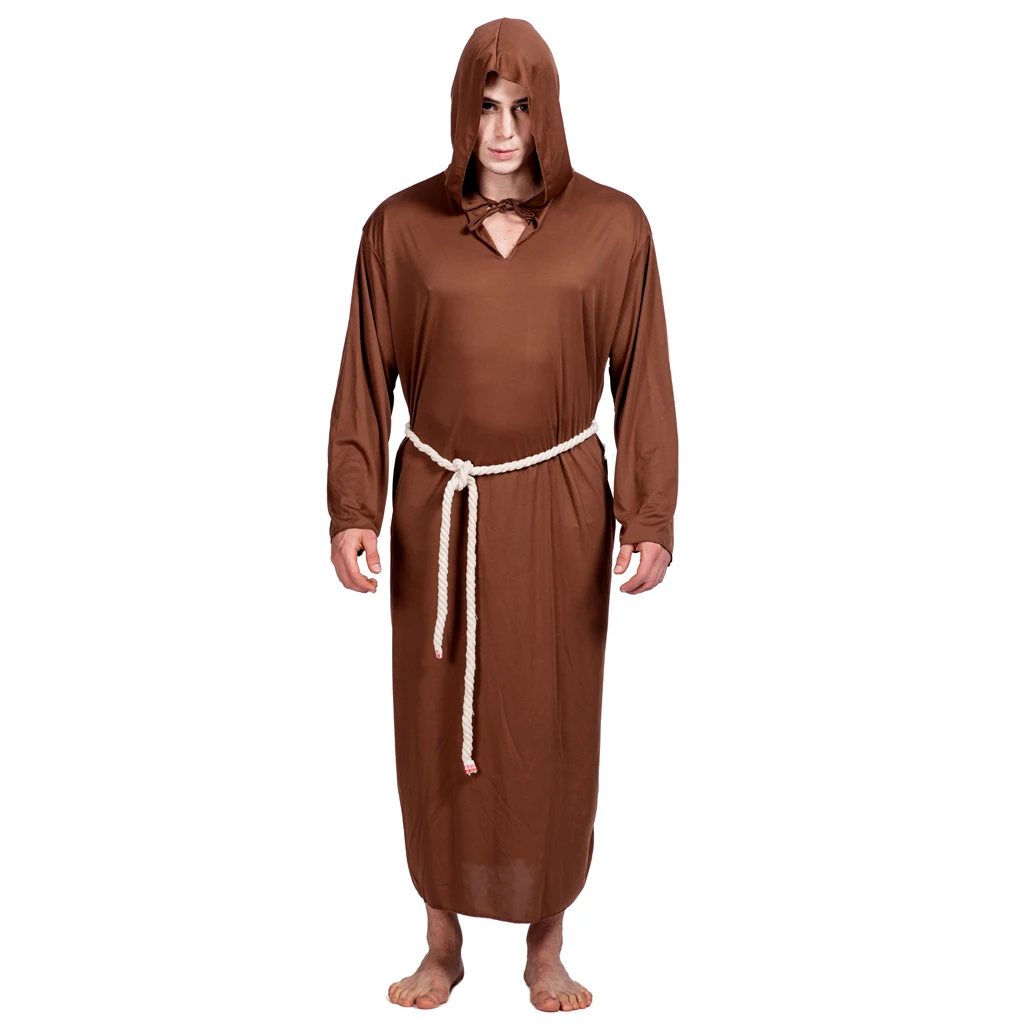 Medieval Men's Monk Hooded Robe Adult Halloween Religion Cosplay Costume Carnival Easter Purim Fancy Dress
Medieval Men's Monk Hooded Robe Adult Halloween Religion Cosplay Costume Carnival Easter Purim Fancy Dress