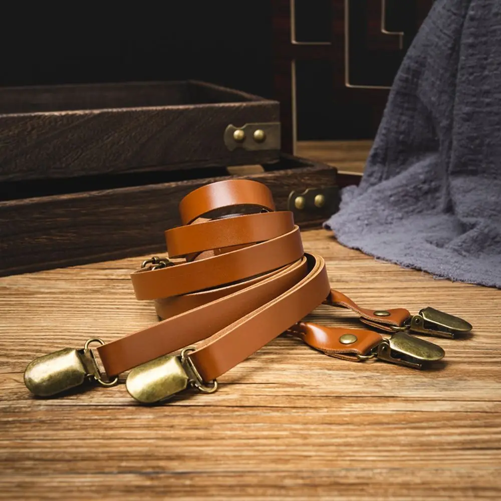 Fashion 1.5CM Suspenders for Men Black Retro Leather Suspenders Metal Clip Anti-slip Suspender Clip Gift
Fashion 1.5CM Suspenders for Men Black Retro Leather Suspenders Metal Clip Anti-slip Suspender Clip Gift