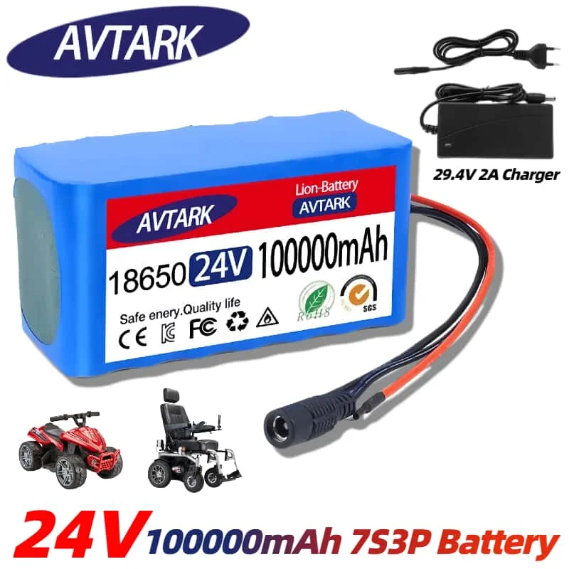 100% New 7S3P 18650 24V 100000mAh Rechargeable Batteries 24V Lithium Batteries Wheelchair Battery 7s3p Battery Pack for Bicycle
100% New 7S3P 18650 24V 100000mAh Rechargeable Batteries 24V Lithium Batteries Wheelchair Battery 7s3p Battery Pack for Bicycle
