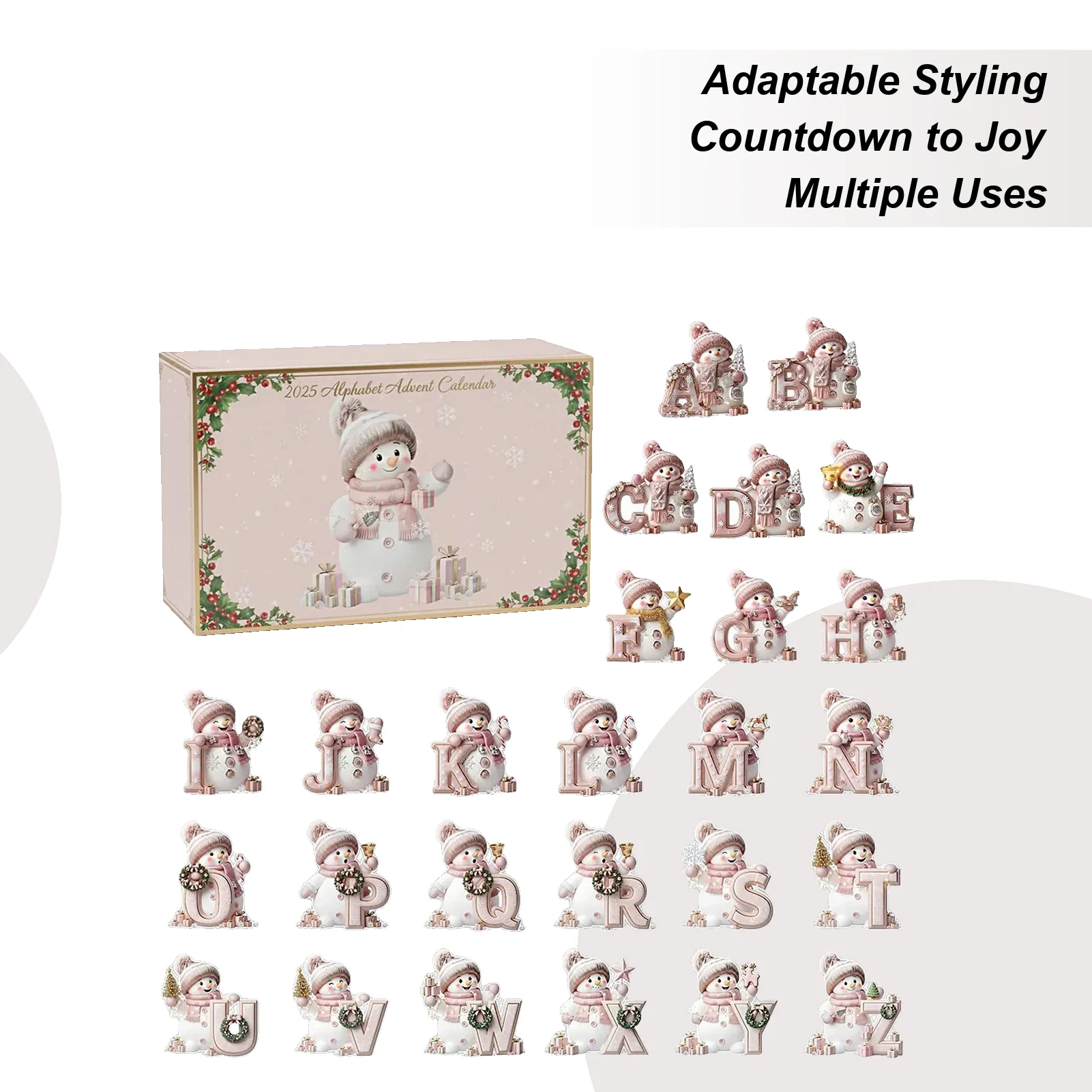 Снеговик Адвент-календарь 2025 24 дня 2D акриловые буквы украшения Рождественский знак обратного отсчета для домашней двери, стены, автомобиля, декор
Снеговик Адвент-календарь 2025 24 дня 2D акриловые буквы украшения Рождественский знак обратного отсчета для домашней двери, стены, автомобиля, декор