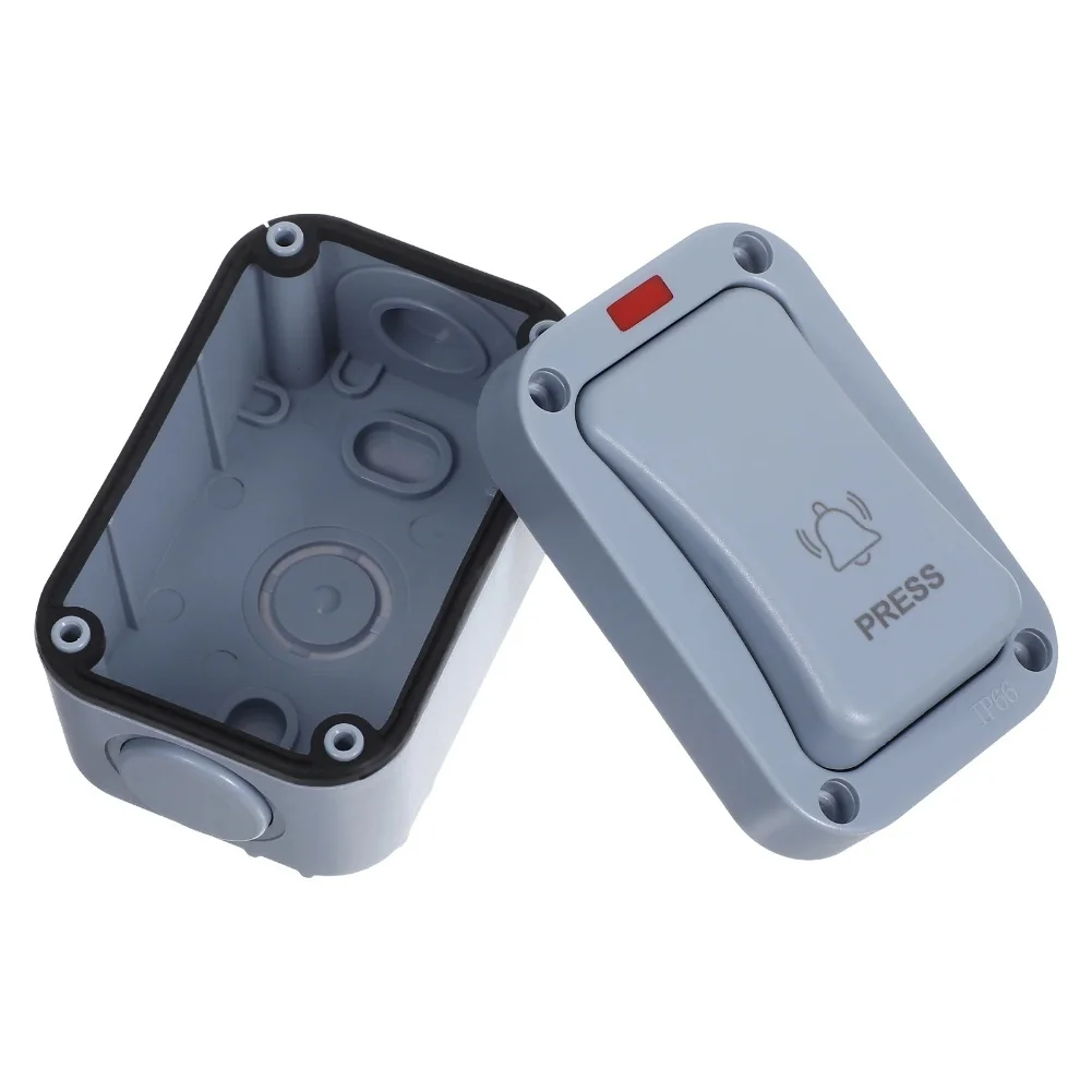 Waterproof Button Doorbell Switch IP66 Waterproof Weather-resistant Self-resetting jogging Waterproof Switch For Outdoor Patio
Waterproof Button Doorbell Switch IP66 Waterproof Weather-resistant Self-resetting jogging Waterproof Switch For Outdoor Patio