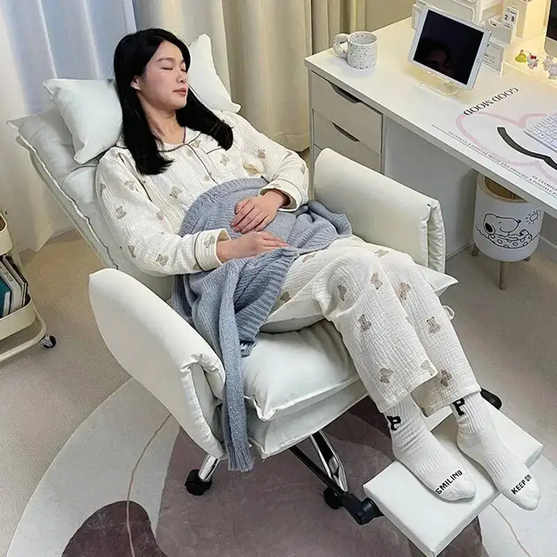 White Ergonomic Comfy Chairs Rolling Desk Computer Lazy Swivel Lounges Office Chairs Mobile Cadeira Gamer Furniture MQ50BG 
White Ergonomic Comfy Chairs Rolling Desk Computer Lazy Swivel Lounges Office Chairs Mobile Cadeira Gamer Furniture MQ50BG