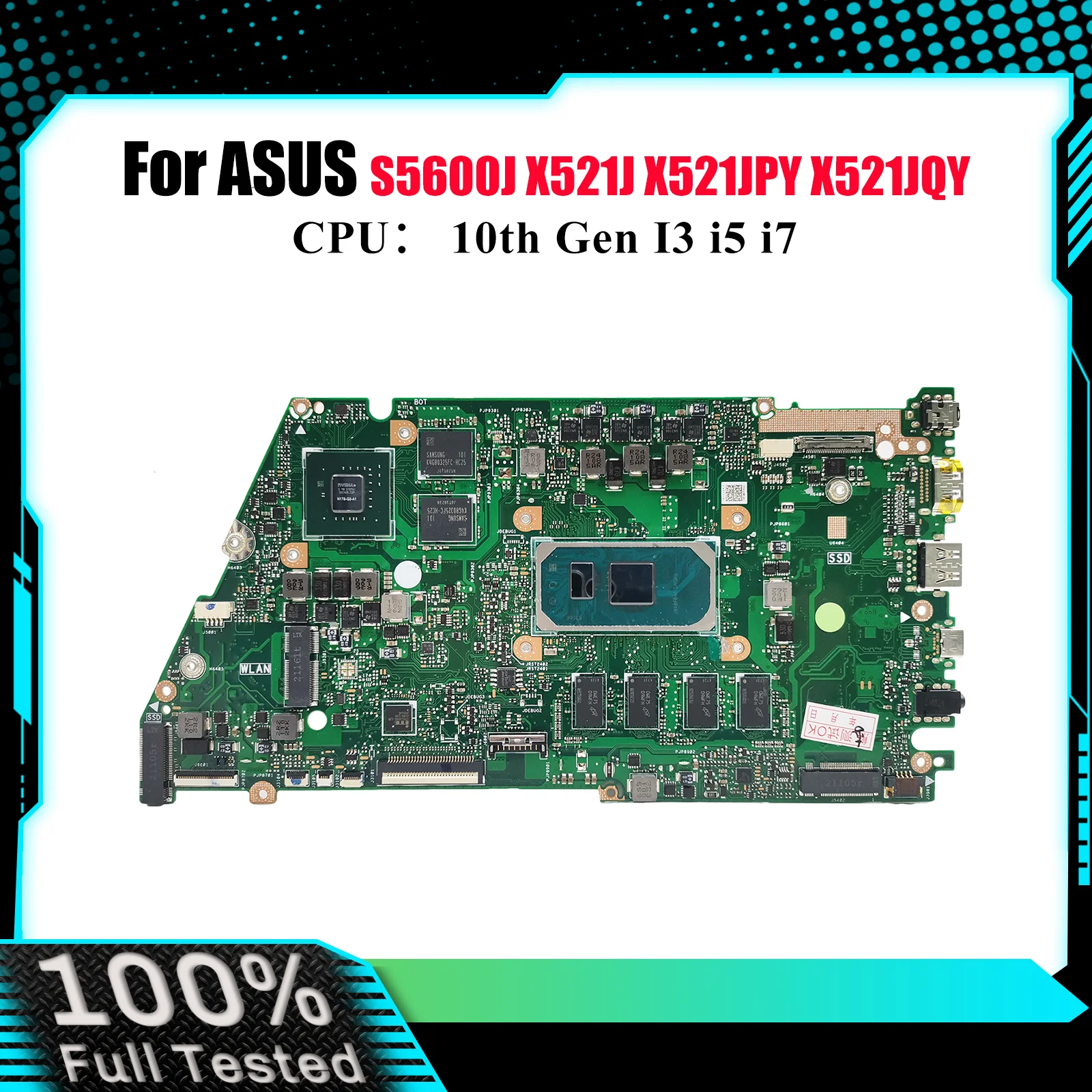 X521JQ Материнская плата для ноутбука ASUS X521JAY X421J X521JPY X521JQY S5600J X521JFY Материнская плата 10-го поколения I3 i5 i7 100% тест OK stk
X521JQ Материнская плата для ноутбука ASUS X521JAY X421J X521JPY X521JQY S5600J X521JFY Материнская плата 10-го поколения I3 i5 i7 100% тест OK stk