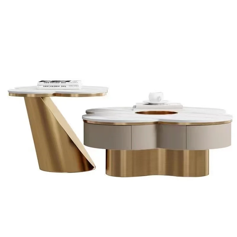Modern large household living room fashionable natural marble coffee table 
Modern large household living room fashionable natural marble coffee table