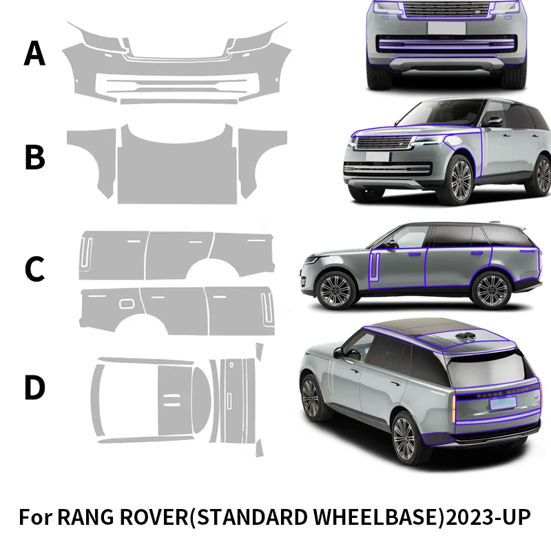 For Land Rover Range Rover Standard Wheelbase 2023-UP Pre-Cut Paint Protection Clear Film Kit PPF Decal Car Body Sticker Styling
For Land Rover Range Rover Standard Wheelbase 2023-UP Pre-Cut Paint Protection Clear Film Kit PPF Decal Car Body Sticker Styling