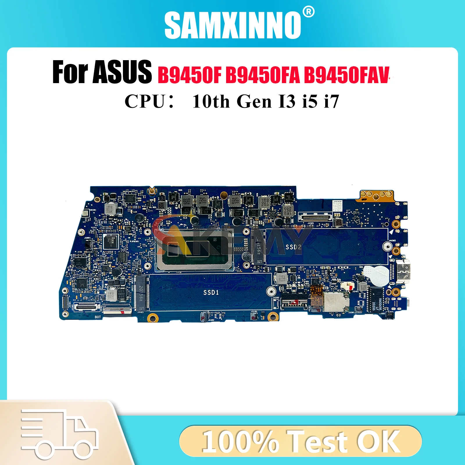 B9450FA Laptop Motherboard For ASUS ExpertBook B9450FA B9450FAV B9450F Notebook Mainboard With 10th Gen I3 i5 i7 100% tests OK
B9450FA Laptop Motherboard For ASUS ExpertBook B9450FA B9450FAV B9450F Notebook Mainboard With 10th Gen I3 i5 i7 100% tests OK