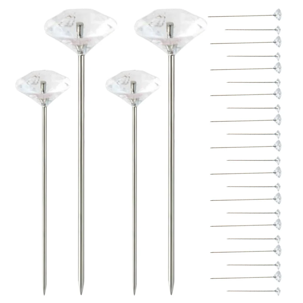 300Pcs Clear Rhinestone Head Sewing Pins Silver Straight Pins for Wedding Bouquet Corsages Floral Decoration Jewelry DIY
300Pcs Clear Rhinestone Head Sewing Pins Silver Straight Pins for Wedding Bouquet Corsages Floral Decoration Jewelry DIY