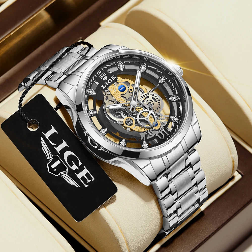 2026 LIGE Men Watch Skeleton Automatic Quartz Watch Gold Skeleton Vintage Man Watch Mens Watches Top Brand Luxury часы мужские
2026 LIGE Men Watch Skeleton Automatic Quartz Watch Gold Skeleton Vintage Man Watch Mens Watches Top Brand Luxury часы мужские