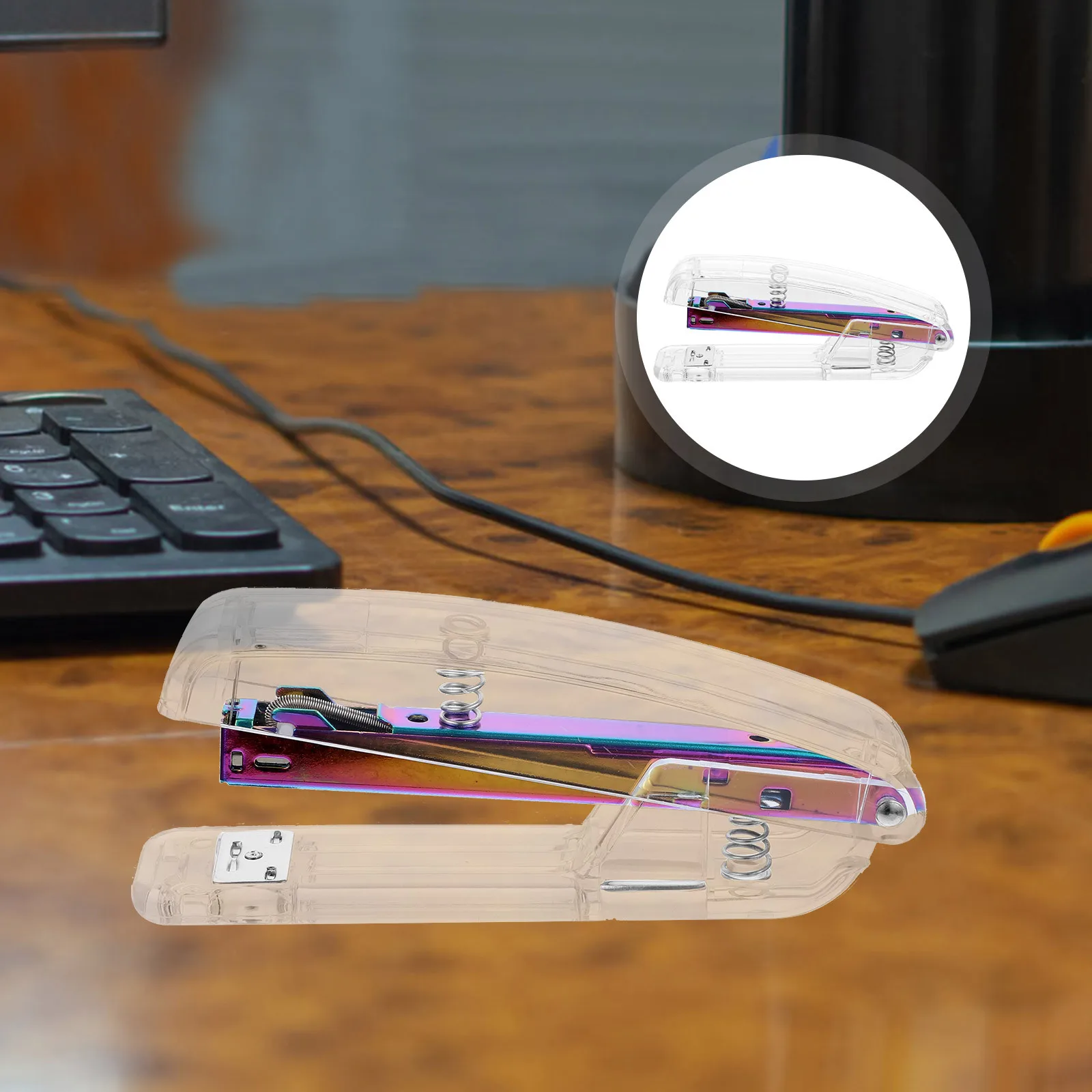 Transparent Plastic Clear Hand Stapler For Students Office Home School Stationery Small Desk Stapler Portable Book Binding
Transparent Plastic Clear Hand Stapler For Students Office Home School Stationery Small Desk Stapler Portable Book Binding