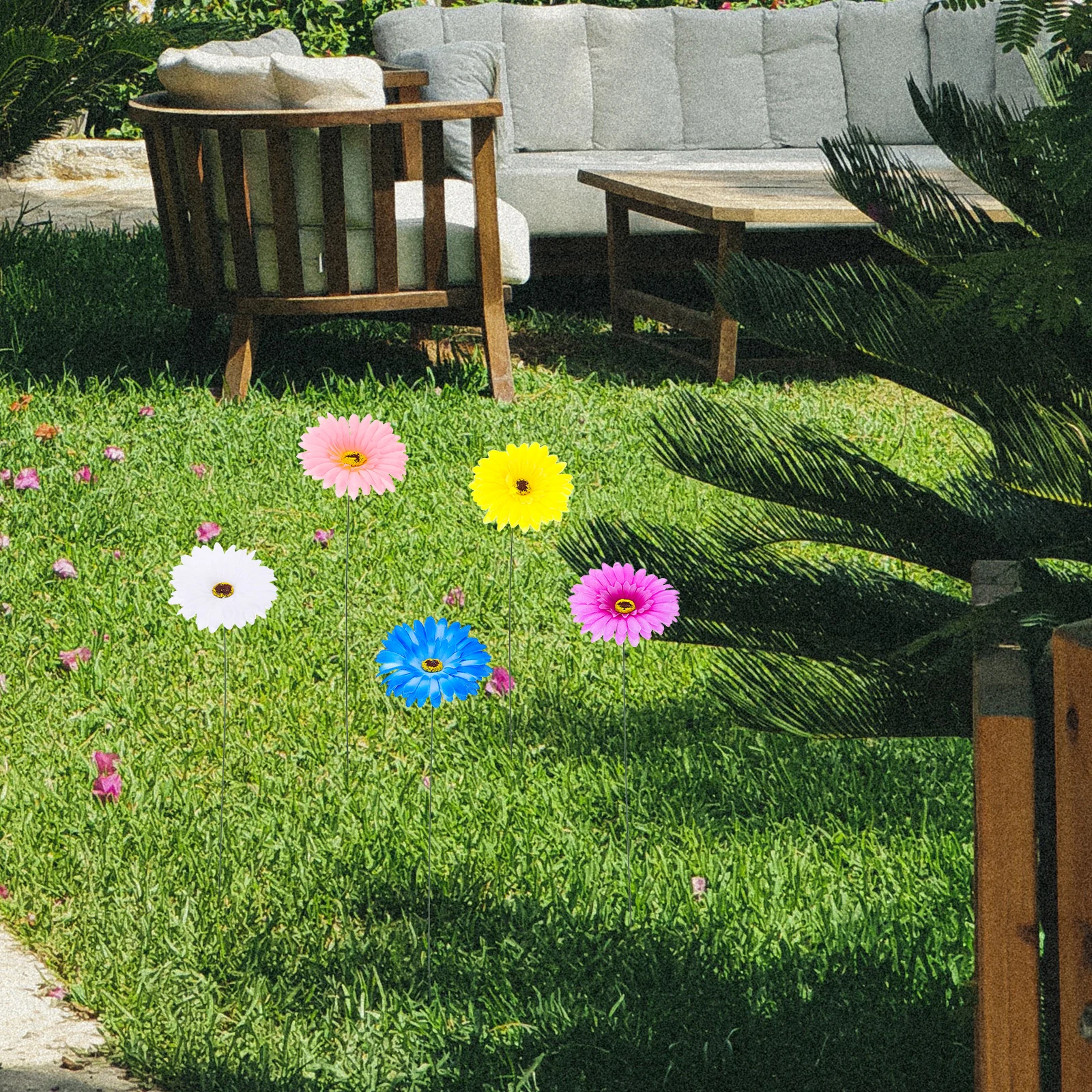 5 Pcs Stakes Decorative Iron Lawn Art Daisy Design Flower Garden Flower Stake Beds Modern Decorations Yard nament
5 Pcs Stakes Decorative Iron Lawn Art Daisy Design Flower Garden Flower Stake Beds Modern Decorations Yard nament
