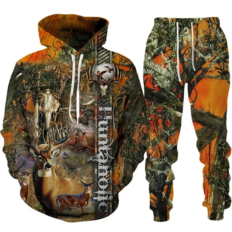 Autumn New Deer Hunting Hooded Sweatshirt 3D Printed Hoodies Casual Men Camo Pullover Sweatshirt Pants Suit Men's clothing
Autumn New Deer Hunting Hooded Sweatshirt 3D Printed Hoodies Casual Men Camo Pullover Sweatshirt Pants Suit Men's clothing