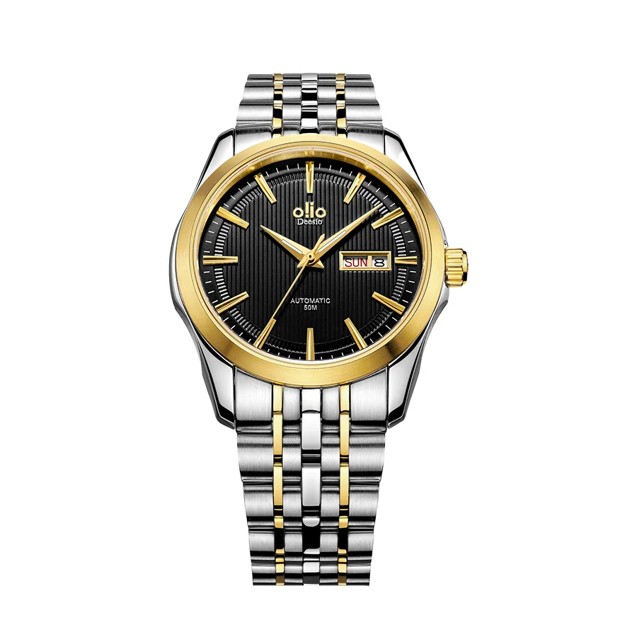 Deesio Luxury Business Automatic Self-Wind Mechanical Watch Japan Movement Week Display Complete Calendar Men's Wristwatches
Deesio Luxury Business Automatic Self-Wind Mechanical Watch Japan Movement Week Display Complete Calendar Men's Wristwatches