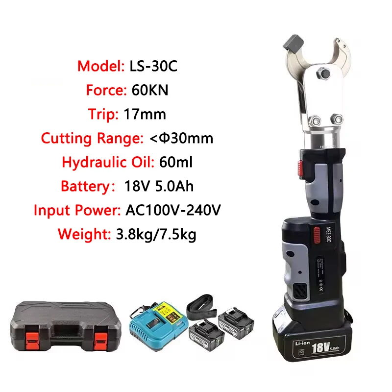 Electric Hydraulic Cable Cutting Pliers Brushless Wire Shearing Machine Copper Aluminum Cable Cutter Portable Cable Scissors
Electric Hydraulic Cable Cutting Pliers Brushless Wire Shearing Machine Copper Aluminum Cable Cutter Portable Cable Scissors