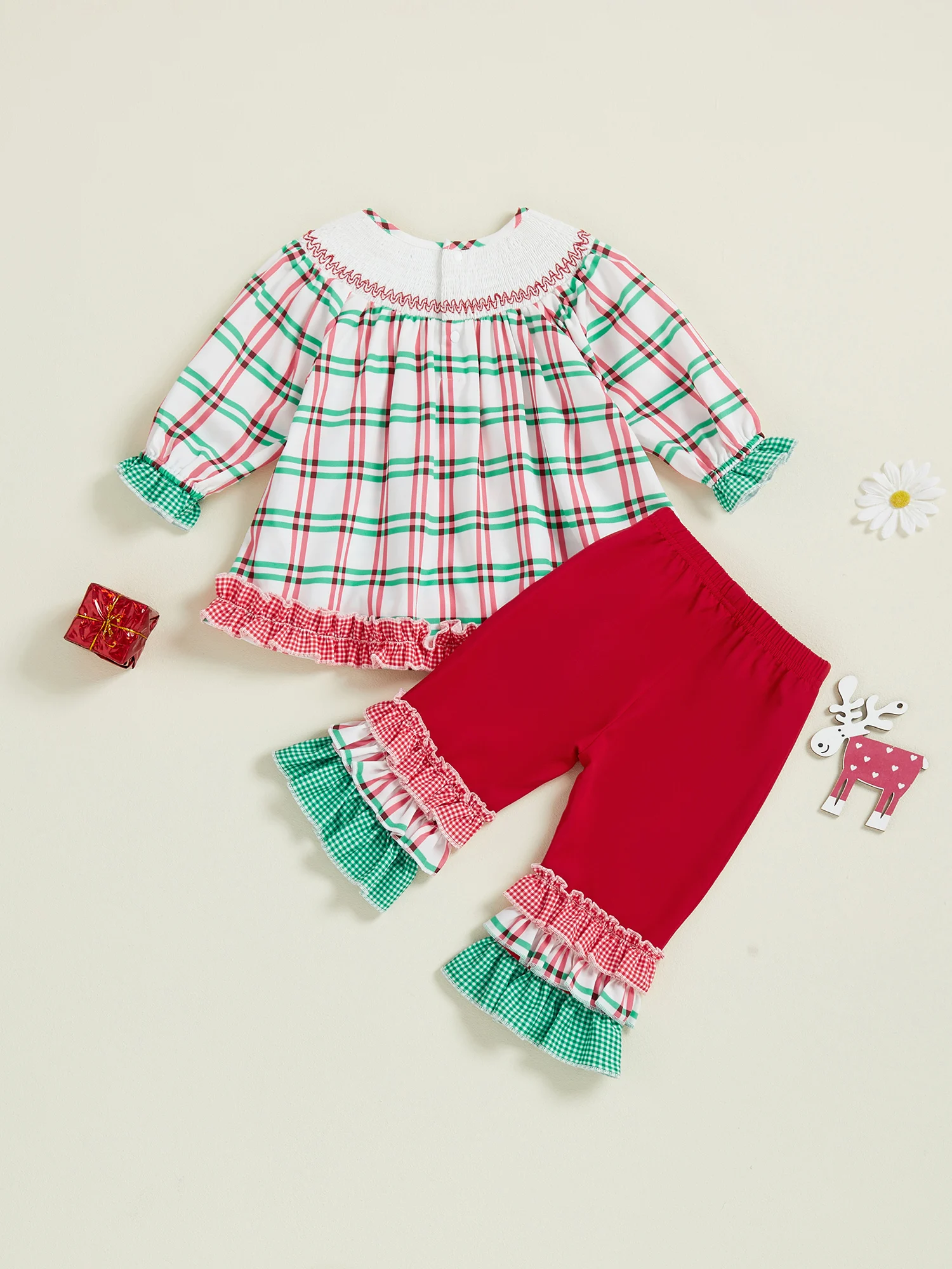 Christmas Toddler Girls Outfit Set with Santa Claus Embroidered Long Sleeve Top and Matching Pants for the Holiday Season
Christmas Toddler Girls Outfit Set with Santa Claus Embroidered Long Sleeve Top and Matching Pants for the Holiday Season