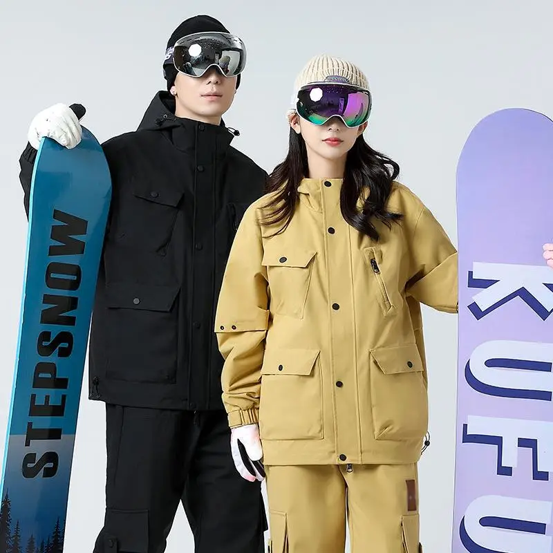 Thiened Winter Snowsuit Outdoor Men Women Skiing Clothes Windproof Waterproof Warm Hooded Jaet And Pants Set for Men And ...
Thiened Winter Snowsuit Outdoor Men Women Skiing Clothes Windproof Waterproof Warm Hooded Jaet And Pants Set for Men And ...